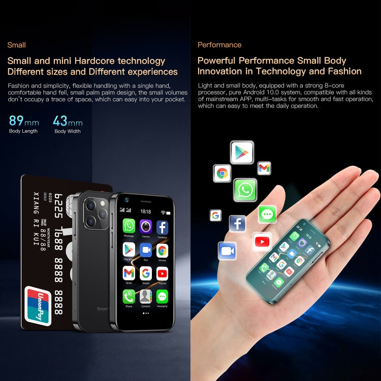 3.0 inch Android 10.0 MTK6750 Octa Core, Bluetooth, WiFi, OTG, Network: 4G, Dual SIM, Support Google Play, 2GB+16GB 3.0 inch Android 10.0 MTK6750 Octa Core, Bluetooth, WiFi, OTG, Network: 4G, Dual SIM, Support Google Play, 2GB+16GB